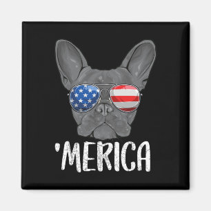 Íman Cachorro Francês 4 De Julho Bandeira Americana 1