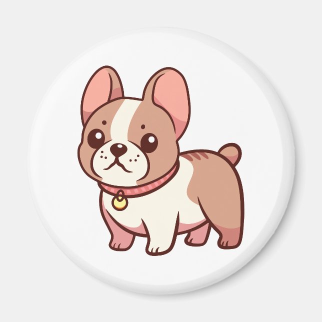 Íman Cachorro francês fofo (Frente)