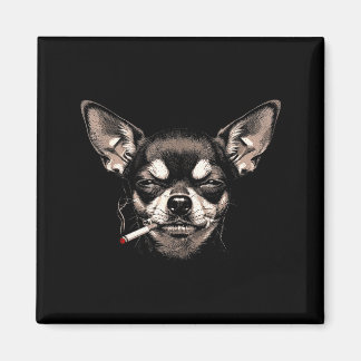 Íman Cachorro Fumando Cigarro Engraçado Chihuahua Meme 