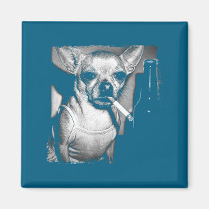 Íman Cachorro Fumando Cigarro Meme Engraçado Chihuahua