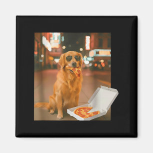 Íman Cachorro golden retriever engraçado comendo meme d