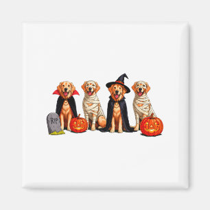 Íman Cachorro Golden Retriever Fantasma Múmia Abóbora H