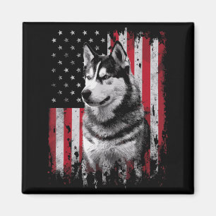 Íman Cachorro Husky Siberiano Papai Mamãe América 4 de