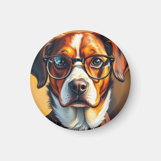 Íman Cachorro Legal com Óculos de Sol (Frente)