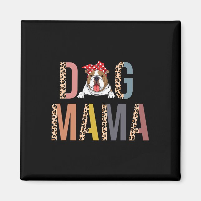 Íman Cachorro Mama Leopard Impressão Cachorro Mãe (Frente)