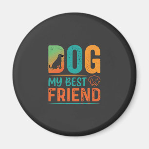 Íman Cachorro Meu Melhor Amigo Design Retro