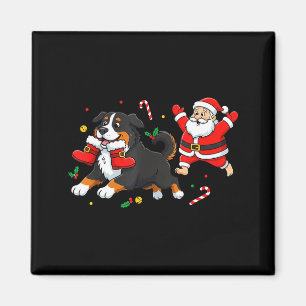 Íman Cachorro Montanha Bernesa Botas Papai Noel Natal W