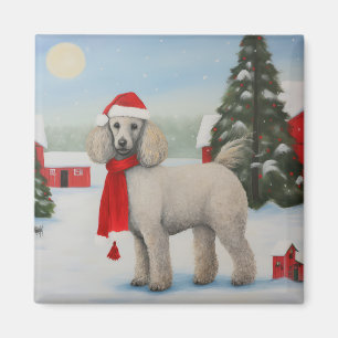Íman Cachorro na Neve no Natal
