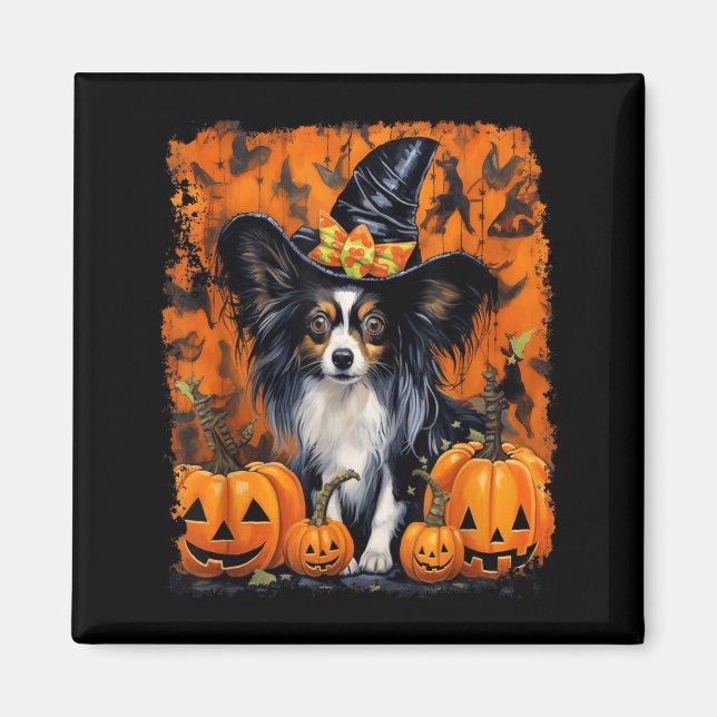 Íman Cachorro Papillon Halloween (Frente)