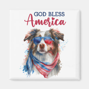 Íman Cachorro Patriótico-Pastor Australiano