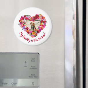 Íman Cachorro Personalizado, Gato, Coração de Rosa de D