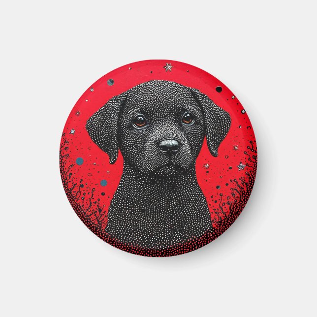 Íman Cachorro Preto Caprichoso (Frente)