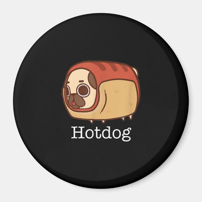 Íman Cachorro-quente bonito | Adorável Cachorro Lover (Frente)