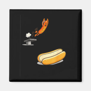 Íman Cachorro-quente engraçado mergulhando no desenho a