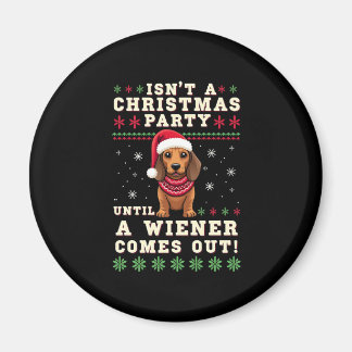 Íman Cachorro-quente engraçado Natal Dachshund Férias 