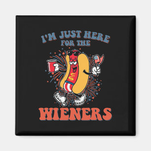 Íman Cachorro Quente Estou aqui apenas para os Wieners 