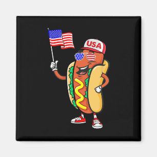 Íman Cachorro Quente Patriótico Bandeira Americana EUA