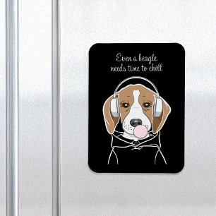 Íman Cachorro Refrigerado com Bubblegum Cute Engraçado 