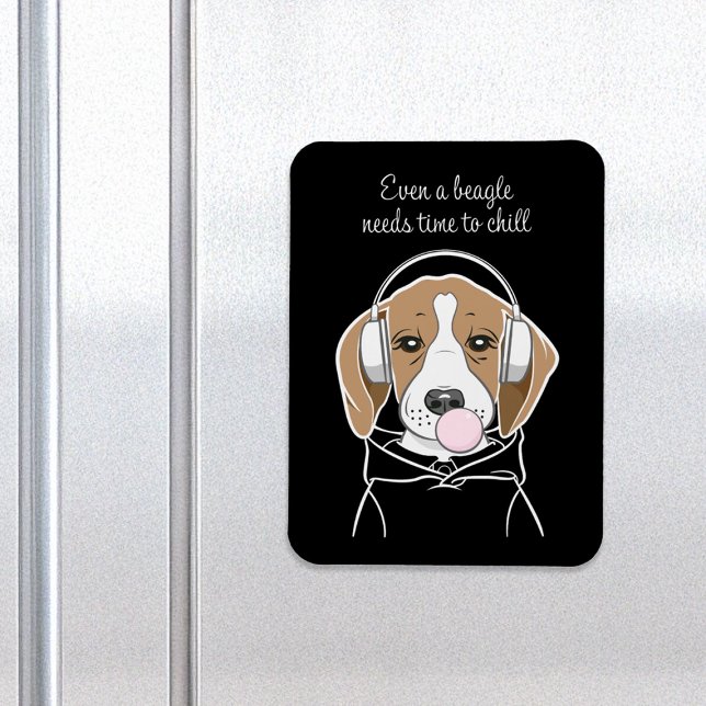 Íman Cachorro Refrigerado com Bubblegum Cute Engraçado  (Criador carregado)
