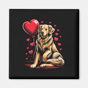 Íman Cachorro Retriever Dourado Dia dos Namorados Dono