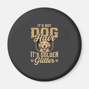 Íman Cachorro Retriever Dourado Engraçado Cabelo Brilho