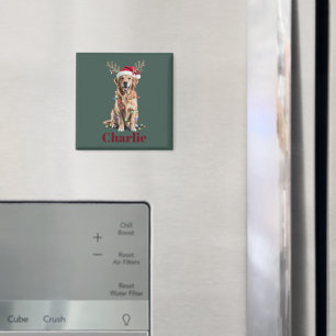 Íman Cachorro Retriever Dourado Natal Nome Personalizad
