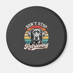 Íman Cachorro Retro Labrador Não Para de Buscar