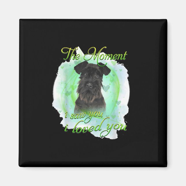 Íman Cachorro Schnauzer - Eu Te Amo T-Shirt (Frente)