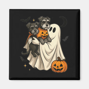 Íman Cachorro Schnauzer Miniatura Fantasma Halloween