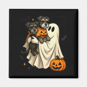 Íman Cachorro Schnauzer Miniatura Fantasma Halloween