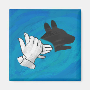 Íman Cachorro Sombra no Azul