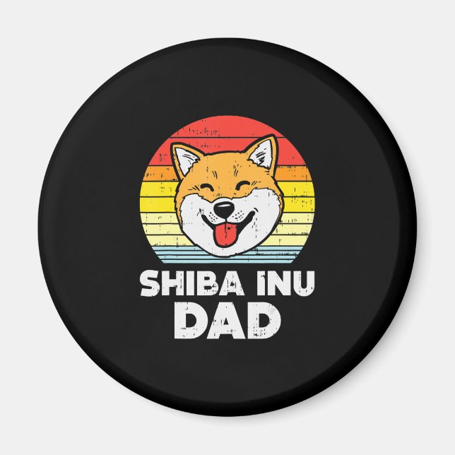 Íman Cachorro Sunset e akita | Bonito Cão Presente (Frente)