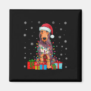 Íman Cachorro Ugly Xmas Lights Santa Hat Irish Wolfhoun