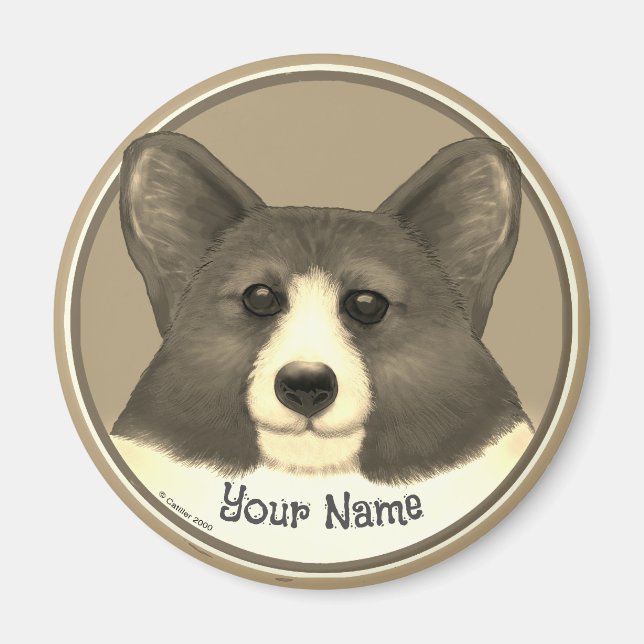 Íman Cachorro Welsh Corgi (Frente)