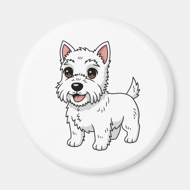 Íman Cachorro West Highland White Terrier Fofo (Frente)