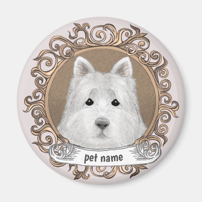 Íman Cachorro Westie  (Frente)
