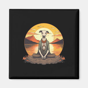 Íman Cachorro Whippet Meditação Ioga Homens Mulheres Cr