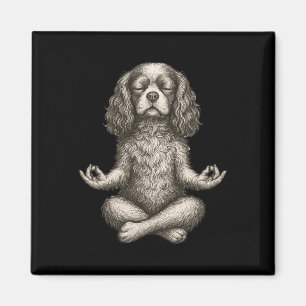 Íman Cachorro Yoga Vintage Cavalier King Charles Spanie