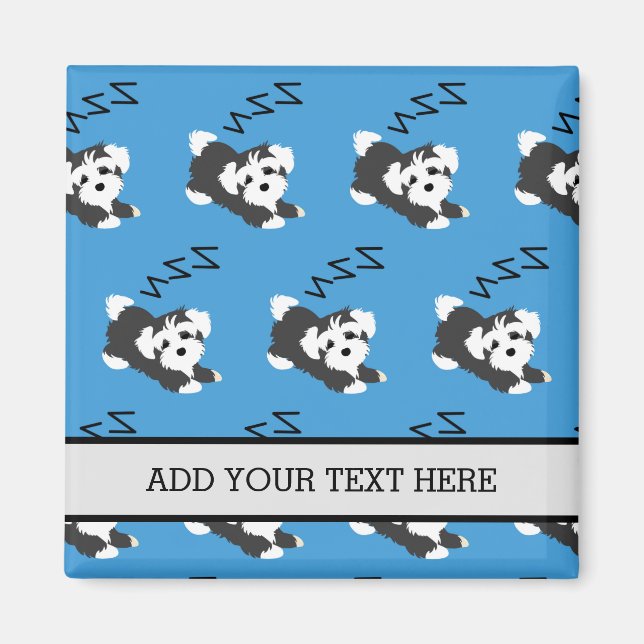 Íman Cachorros-do-Havanês Dormindo Proprietário de Anim (Frente)