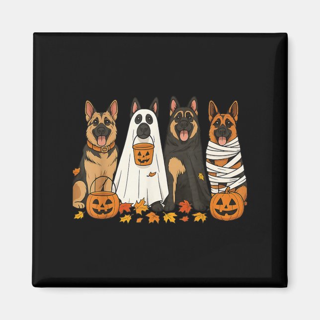 Íman Cachorros Engraçados De German shepherd Vestidos C (Frente)