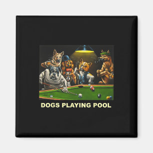 Íman Cachorros Jogando Arte Piscina Cachorros Cachorros