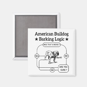 Íman Cachorros Lógicos de Barking do Bulldog Americano