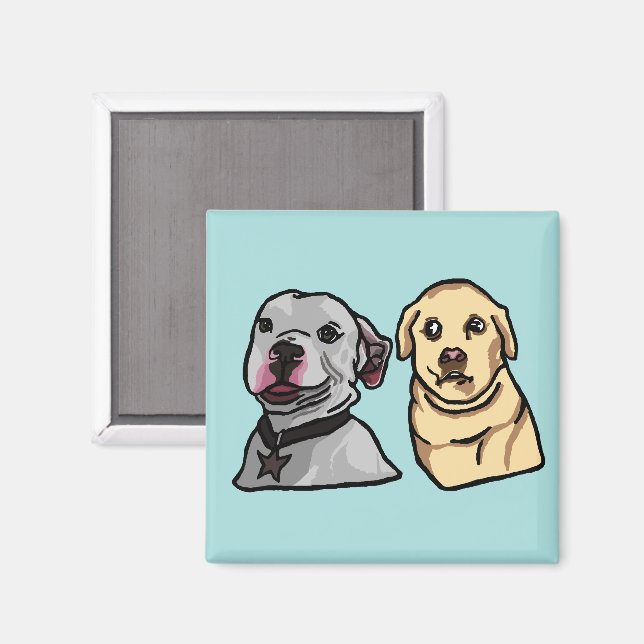 Íman Cachorros Memes Fofos (Front/Back)