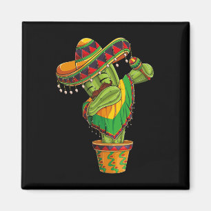 Íman Cactus Dabbing Cinco De Mayo Poncho Mexicano Menin