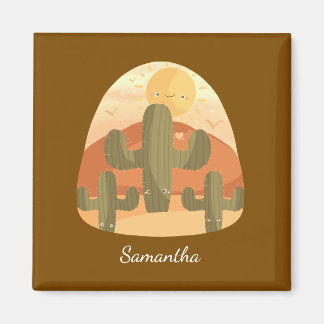 Íman Cactus Desert With Sun