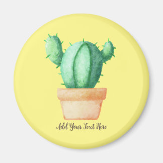 Íman Cactus Watercolor Art - Planta Amante T-Shirt