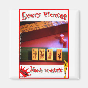 Íman Cada flor de Mahjong precisa a umidade!