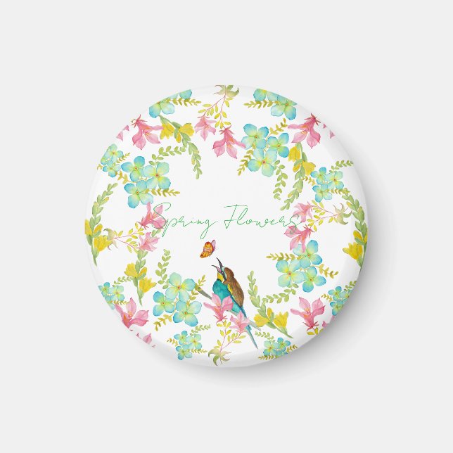 Íman Cadeado de flores de primavera (Frente)