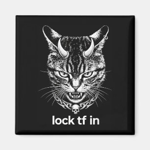 Íman Cadeado engraçado tf em gato gráfico motivacional