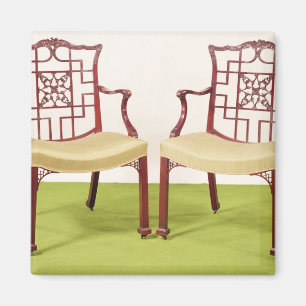 Íman Cadeiras de jantar de mogno-do-chippendale